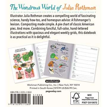 Julia Rothman: Farm, Food, Nature Engagement Calendar 2021 - A Year of Nature-Inspired Reflections