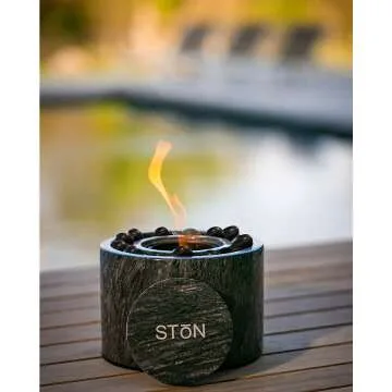 Stonhome Marble Fire Pit Bowl for Indoor Outdoor Use