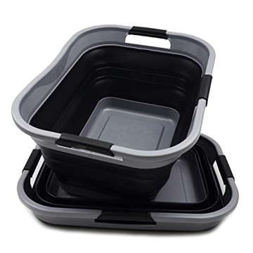 Durable SAMMART 30L Collapsible Laundry Basket Set
