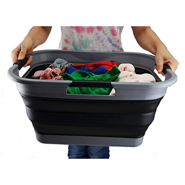 Durable SAMMART 30L Collapsible Laundry Basket Set