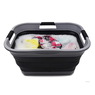 Durable SAMMART 30L Collapsible Laundry Basket Set