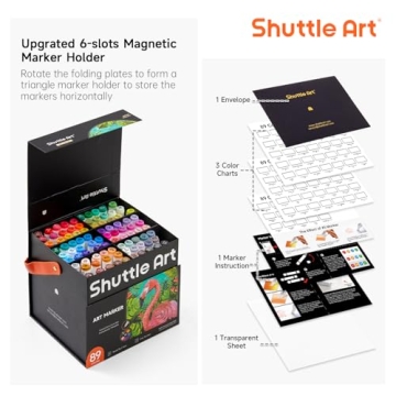 Shuttle Art 88 Colors Dual Tip Alcohol Markers for Artists