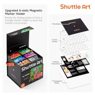 Shuttle Art 88 Colors Dual Tip Alcohol Markers for Artists