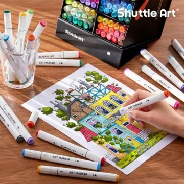 Shuttle Art 88 Colors Dual Tip Alcohol Markers for Artists