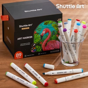 Shuttle Art 88 Colors Dual Tip Alcohol Markers for Artists