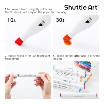 Shuttle Art 88 Colors Dual Tip Alcohol Markers for Artists