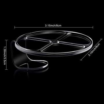 2 Pcs Acrylic Makeup Palette, Foundation Mixing Palette, Hand-held Makeup Spatula Nail Art Manicure ...