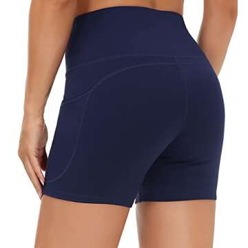 High Waist Yoga Shorts for Women's Fitness & Comfort