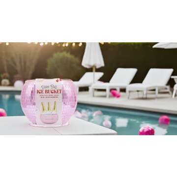NPW Pink Disco Ball Ice Bucket - Ultimate High-Energy Party Accessory