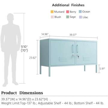 Aiasuit Media Console Stylish Storage Cabinet for Home