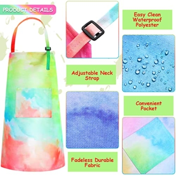 Vibrant Tie Dye Art Aprons for Kids - Creative Gift Set