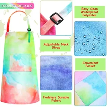 Vibrant Tie Dye Art Aprons for Kids - Creative Gift Set