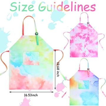 Vibrant Tie Dye Art Aprons for Kids - Creative Gift Set