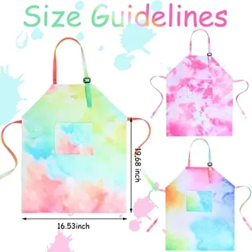 Vibrant Tie Dye Art Aprons for Kids - Creative Gift Set