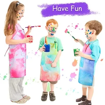 Vibrant Tie Dye Art Aprons for Kids - Creative Gift Set