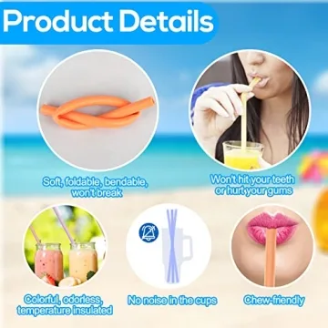 XANGNIER Reusable Silicone Straws for Stanley Cups