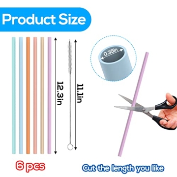 XANGNIER Reusable Silicone Straws for Stanley Cups