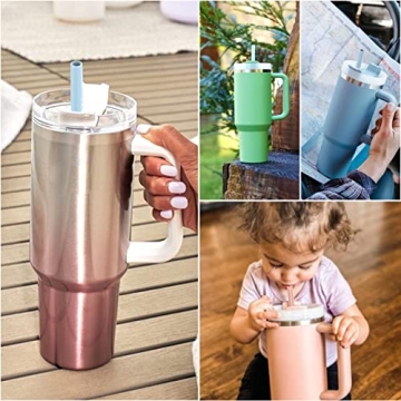 XANGNIER Reusable Silicone Straws for Stanley Cups
