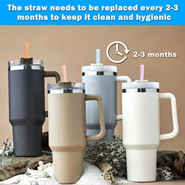 XANGNIER Reusable Silicone Straws for Stanley Cups