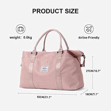 Sport Travel Duffle Bag Large Gym Tote Bag for Women, Weekender Bag Carry on Bag for Airplane, Ladie...