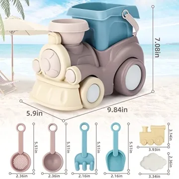QLT Beach Toys - Toddler Sand Play Set with Truck