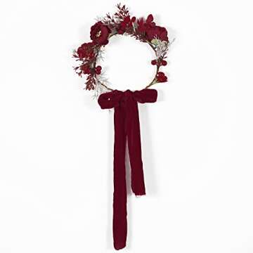MEEDEE Burgundy Velvet Ribbon for Elegant Crafts and Decor