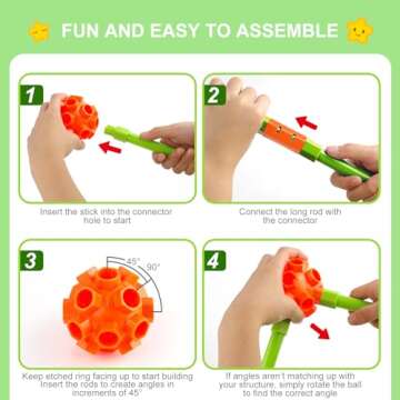 Fort Building Kit for Kids,STEM Construction Toys, Educational Gift for 3 4 5 6 7 8 9 10 11 12 Years...