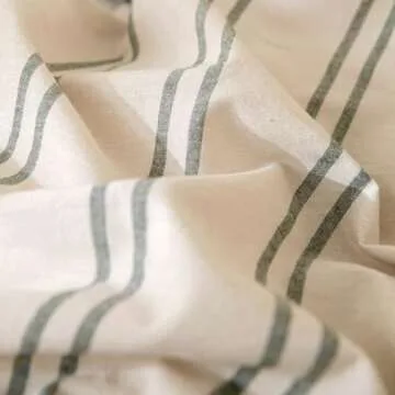 Stylish VM VOUGEMARKET Striped Duvet Cover Set for Queen