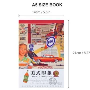 Washi Vintage Stickers for Scrapbooking - Vintage Scrapbook Stickers, Aesthetic Junk Journal Supplies Kit, Scrapbooking Ephemera Washi Paper Stickers Book for Bullet Journaling Planners Diary