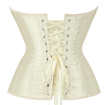 Sexy Black Satin Bustier Corset Lingerie Set X-Small