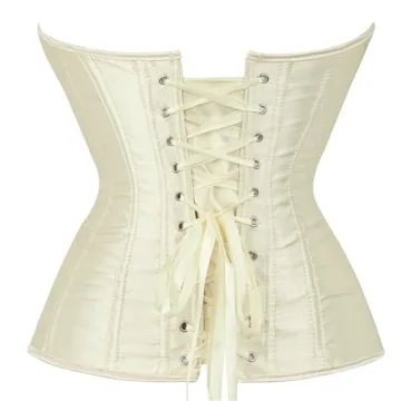 Sexy Black Satin Bustier Corset Lingerie Set X-Small