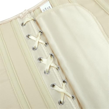 Sexy Black Satin Bustier Corset Lingerie Set X-Small