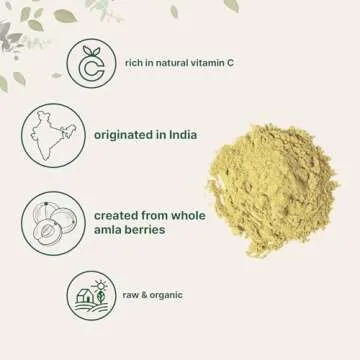 Micro Ingredients Organic Amla Powder (Amalaki) | 32oz, India Origin Gooseberry Powder | Rich in Vitamin C, Antioxidants, Supports Immune, Digestive & Skin Health, Non-GMO, Vegan & Keto Friendly