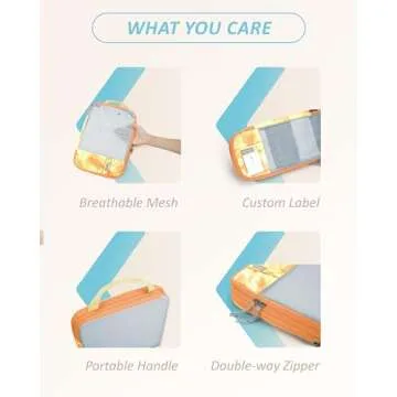 BAGSMART 6 Set Compression Packing Cubes for Travel, Lightweight Vacation Travel Essentials for Women, Travel Accessories for Suitcase Organizer Bags Set, Durable Luggage Organizer Travel Bags