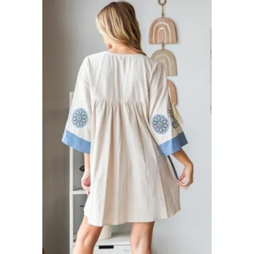 Womens Sundress Summer V Neck Short Tshirt Dress Y2k Floral Print Babydoll Sun Dresses Flowy Boho A Line Mini Dress