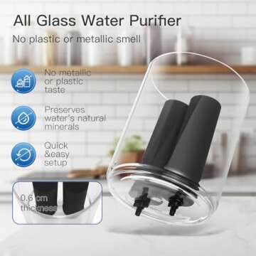 FACHIOO Gravity Water Filter System, 2.25-Gallon Water Capacity, Countertop Water Dispenser for Home...