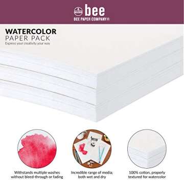 Bee Watercolor Paper Pack 6x9 140lb 50 Sheets