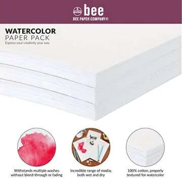 Bee Watercolor Paper Pack 6x9 140lb 50 Sheets