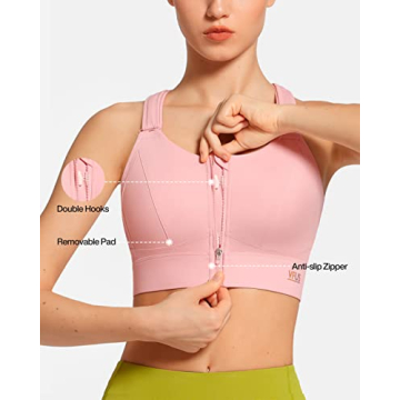 VFUS High Impact Sports Bra with Adjustable Fit and Comfort