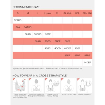 VFUS High Impact Sports Bra with Adjustable Fit and Comfort