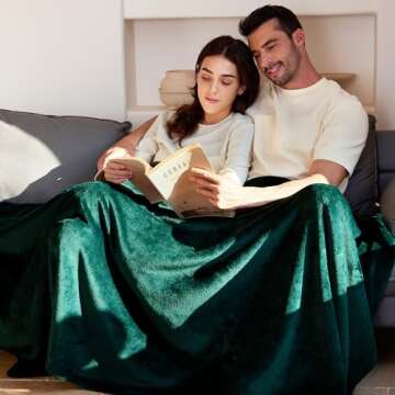 Exclusivo Mezcla Fleece Blanket Queen Size for Bed, Super Soft and Warm, All Season Use, Cozy, Plush...