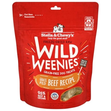 Stella & Chewy's Freeze-Dried Raw Wild Weenies Dog Treats – Natural, Grain-Free, Protein Packed Sn...