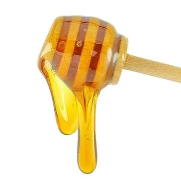 HANSGO 20PCS Wooden Honey Dipper Sticks for Weddings & Gifts