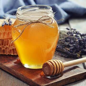 HANSGO 20PCS Honeycomb Sticks, 3 Inch Wooden Honey Dipper Mini Honey Dipper Sticks Honey Wand for Honey Jar Dispense Drizzle Honey Wedding Party Favors