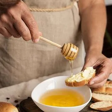 HANSGO 20PCS Wooden Honey Dipper Sticks for Weddings & Gifts