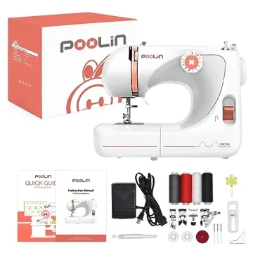 POOLIN Basic Sewing Machine for Kids with 27 Stitch Functions