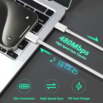 3Pack for Apple USB C to USB C Charger Cable 10ft 60W,Long Type C Fast Charging Cord for iPhone 16 /Plus/Pro Max,for iPhone 15 Series,for MacBook Pro/Air,for iPad Pro/Air/Mini,10 Foot Charge Wire