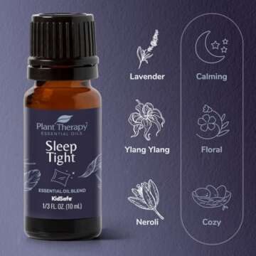 Plant Therapy Sleep Tight Essential Oil Blend 10 mL (1/3 oz) 100% Pure, Undiluted, Therapeutic Grade