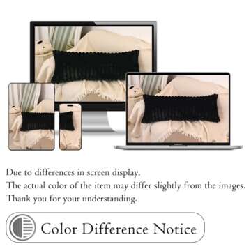 Luxurious JoraLion Faux Fur Lumbar Pillow Cover 14 x 36