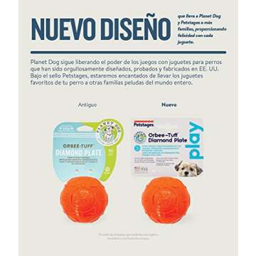 Durable Orbee-Tuff Diamond Plate Dog Toy - Small